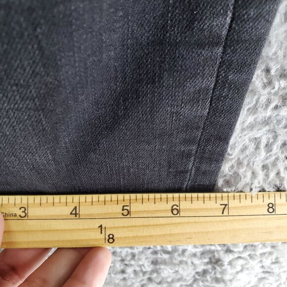 American Eagle Outfitters Jeans Mens 38x36 Black Stacked Skinny Distressed - Picture 10 of 14